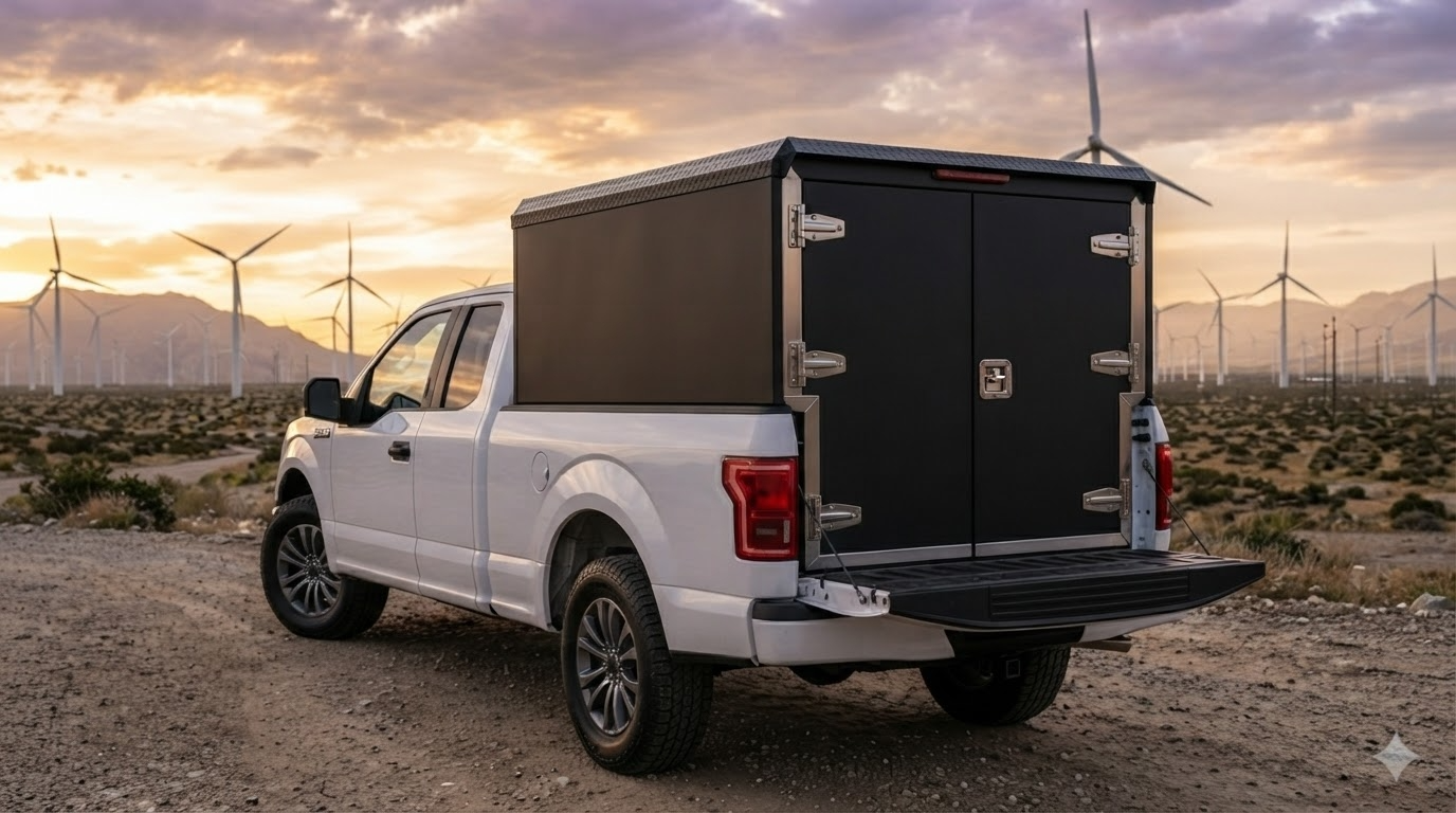 Winstruck en una pickup utilizada en exterior