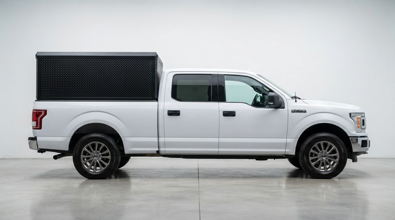 Vista lateral conceptual de una pickup con Winstruck
